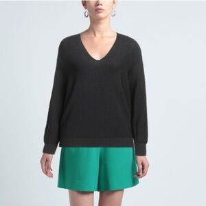 Classic Black V-Neck Sweater for Women
